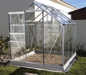 Classic 6 x 6 ft Silver Greenhouse Package