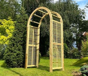 Contemporary Round Top Garden Arch