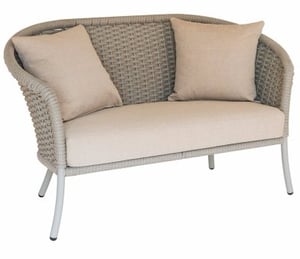 Alexander Rose Cordial Beige Curved Lounge Sofa