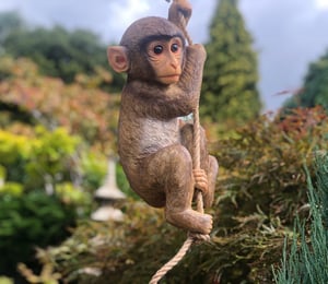 Design Toscano Chico the Chimpanzee Hanging Baby Monkey Statue