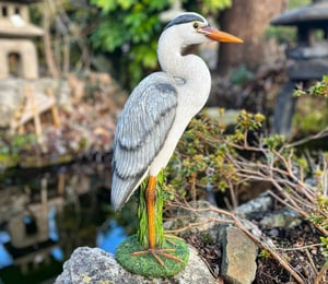 Design Toscano Grey Heron Coastal Bird Statue
