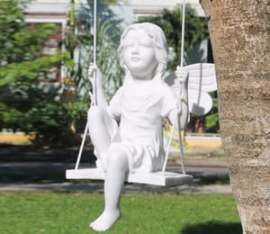 Dinova Fairy On A Swing 58cm Statue