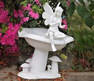 Dinova Fairy On A Toadstool 49cm Statue