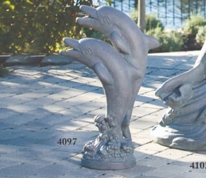 Massarelli Double Dolphin Statue