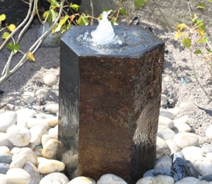 Drilled 50cm Polished Basalt Feature