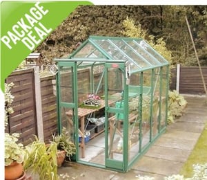 Elite Compact 4 x 8 ft Package Greenhouse
