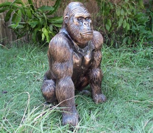 Enigma Gorilla Bronze Ornament