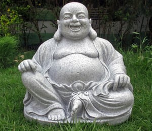 Enigma Large Laughing Buddha Granite Ornament