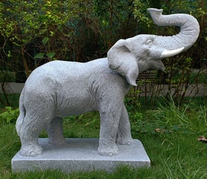 Enigma Roaring Elephant Granite Ornament