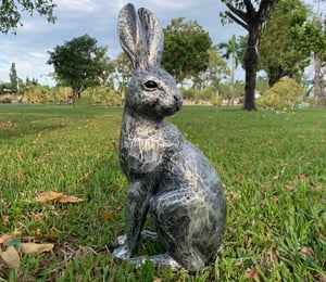Enigma Watchful Hare Pewter Ornament