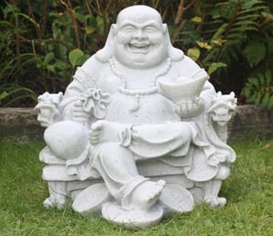 Enigma Wealthy Sitting Buddha Granite Ornament