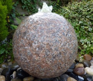 Flamed Granite 35cm Pink Sphere Feature