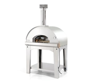 Fontana Mangiafuoco Steel Wood Fired Pizza Oven with Trolley