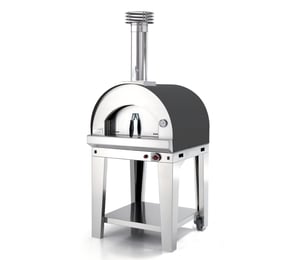 Fontana Margherita Anthracite Gas-Fired Pizza Oven with Trolley