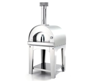 Fontana Margherita Steel Wood Fired Pizza Oven with Trolley