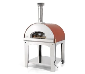 Fontana Marinara Rosso Wood Fired Pizza Oven with Trolley