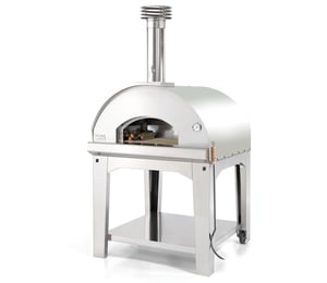 Fontana Marinara Steel Wood Fired Pizza Oven with Trolley