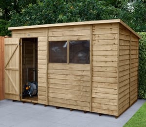 Forest 10 x 6 ft Overlap Pent Shed