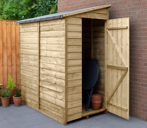 Forest 3 x 6 ft Overlap Pent Shed