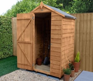 Forest 4 x 3 ft Overlap Dip Treated Shed 