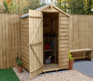 Forest 4 x 3 ft Overlap Security Shed 