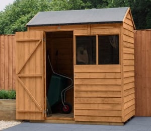 Forest 6 x 4 ft Overlap Dip Treated Reverse Shed