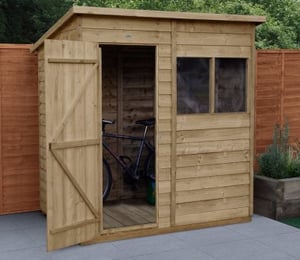 Forest 6 x 4 ft Overlap Pent Shed