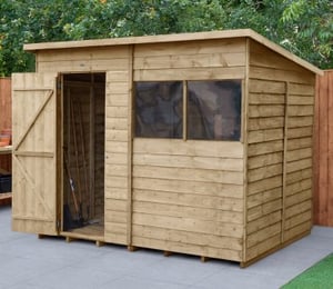 Forest 8 x 6 ft Overlap Pent Shed