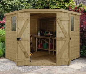 Forest 8 x 8 ft Tongue & Groove Corner Shed
