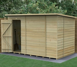 Forest Beckwood 10 x 6 ft Shiplap Security Pent Shed
