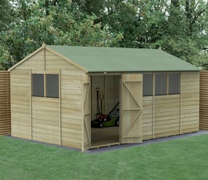 Forest Beckwood 15 x 10 ft Shiplap Reverse Apex Shed