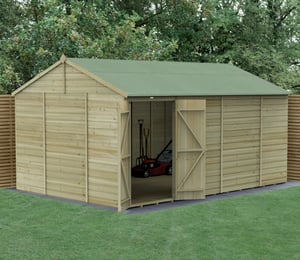 Forest Beckwood 15 x 10 ft Shiplap Security Reverse Apex Shed