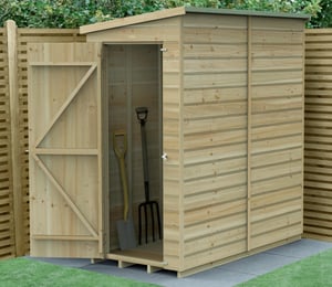 Forest Beckwood 3 x 6 ft Shiplap Pent Shed
