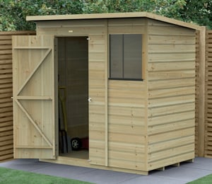 Forest Beckwood 6 x 4 ft Shiplap Pent Shed