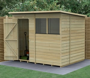 Forest Beckwood 8 x 6 ft Shiplap Pent Shed