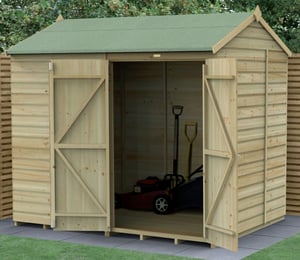 Forest Beckwood 8 x 6 ft Shiplap Security DD Reverse Apex Shed