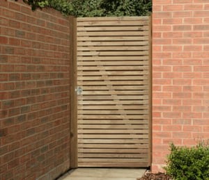 Forest Double Slatted 3 x 6 ft Wooden Gate