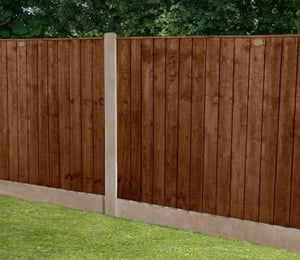 Trade Lap Featheredge 6 x 4 ft Brown Fence Panel