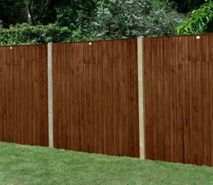 Trade Lap Featheredge 6 x 5 ft Brown Fence Panel