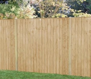 Trade Lap Featheredge 6 x 5 ft Pressure Treated Fence Panel