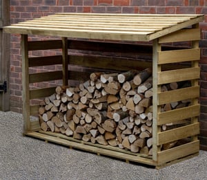 Forest Large Pent Log Store
