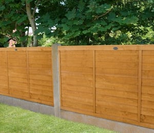 Forest Straight Edge 6 x 3 ft Lap Fence Panel