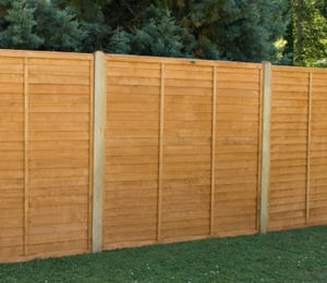 Forest Straight Edge 6 x 5 ft Lap Fence Panel