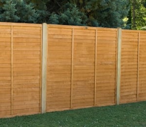 Forest Straight Edge 6 x 6 ft Lap Fence Panel