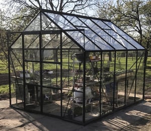 Grand 8 x 10 ft Green Greenhouse Package