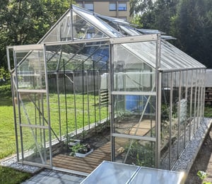 Grand 8 x 14 ft Silver Greenhouse Package