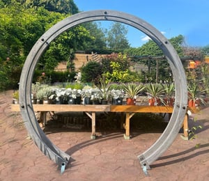 Grange Freestanding Grey Flower Circle Arch