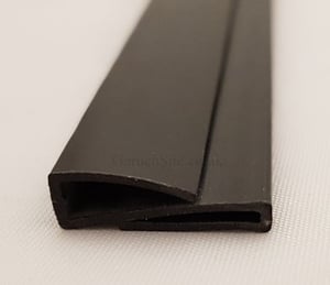 Greenhouse Glass-to-Acrylic Retaining Strip S Bar Black (4 Pack)