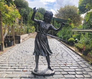 Harriet Hula Hoop Girl Statue