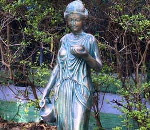 Hebe Goddess 85cm Verdigris Statue